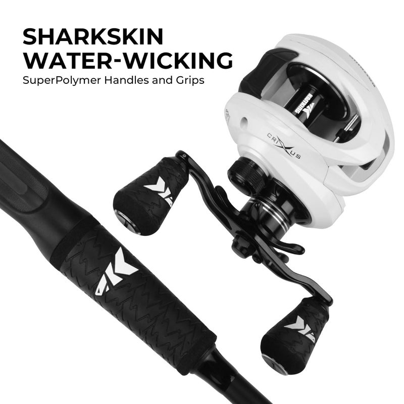 KastKing Crixus Fishing Rod and Reel Combo, High Performance Spinning & Baitcaster Combo, IM6 Graphite 2Pc Blanks, Zirconium Oxide Rings, SuperPolymer Handle, Lightweight Reel with Aluminum Spool - Image 2
